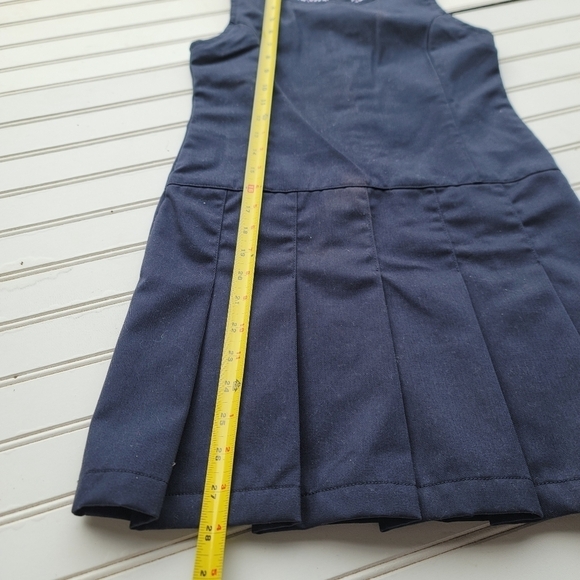 Gap Kids Girls Navy Blue Uniform Jumper Dress Sleveless Plaid M (8) - Picture 2 of 9